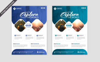 creative travel agency flyer suitable for baner,poster,social media post,flayer