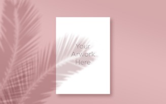 Letterhead Paper Mockup With Leaf Shadow