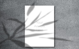 Letterhead Paper Mockup With Leaf Shadow