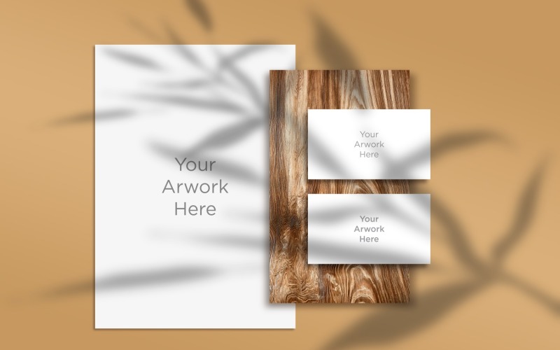 Letterhead And Two Postcard Paper's Mockup Product Mockup