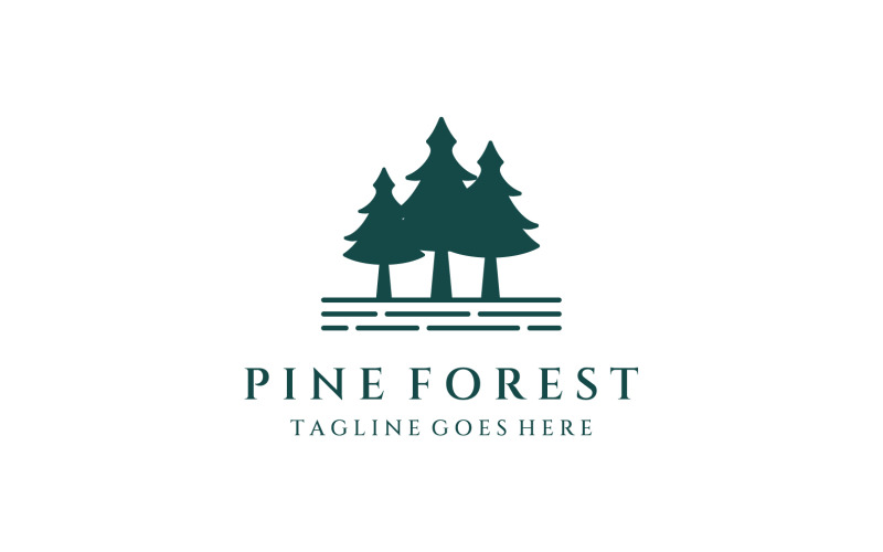Pine forrest tree logo vector 12 Logo Template