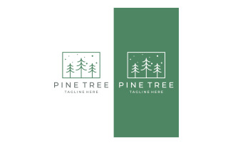 Pine forrest tree logo vector 13