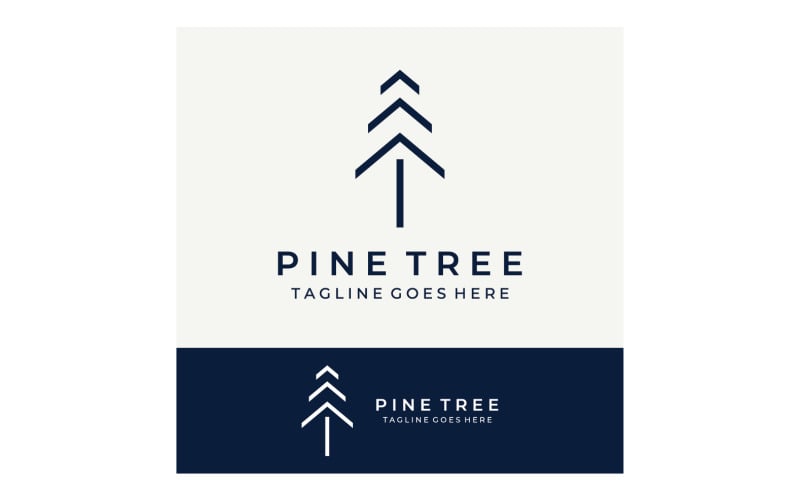 Pine forrest tree logo vector 15 Logo Template