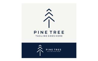 Pine forrest tree logo vector 15