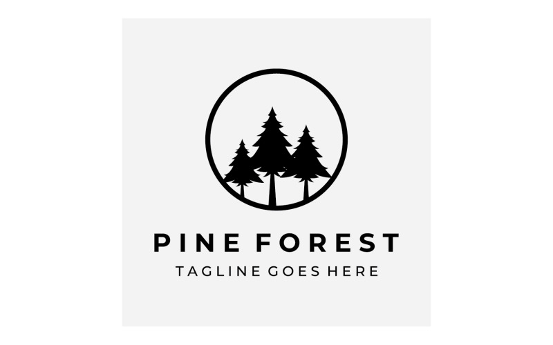 Pine forrest tree logo vector 7 Logo Template