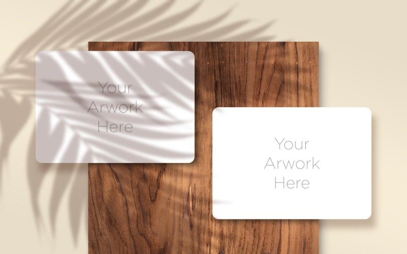 Postcard With Rounded Corner Paper's Mockup Product Mockup