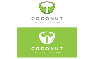 Coconut fruits fresh drink logo 10