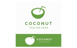 Coconut fruits fresh drink logo 11
