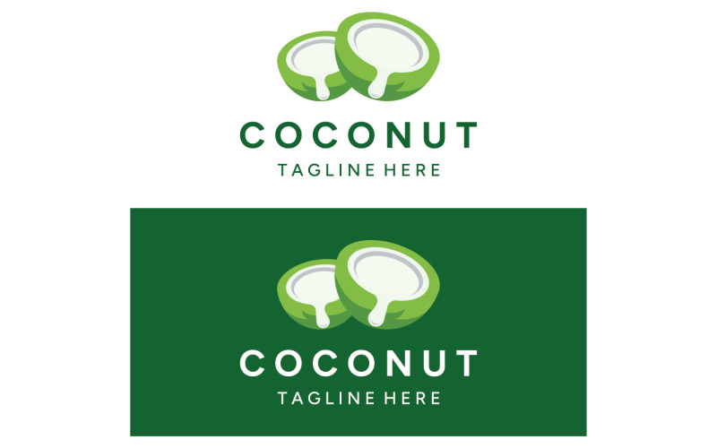 Coconut fruits fresh drink logo 13 Logo Template