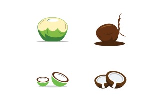 Coconut fruits fresh drink logo 15