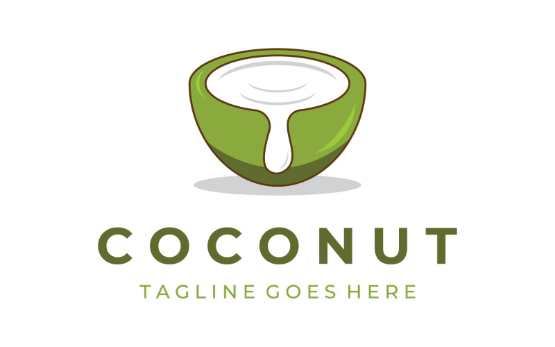 Coconut fruits fresh drink logo 2 Logo Template