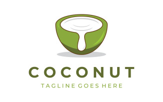 Coconut fruits fresh drink logo 2