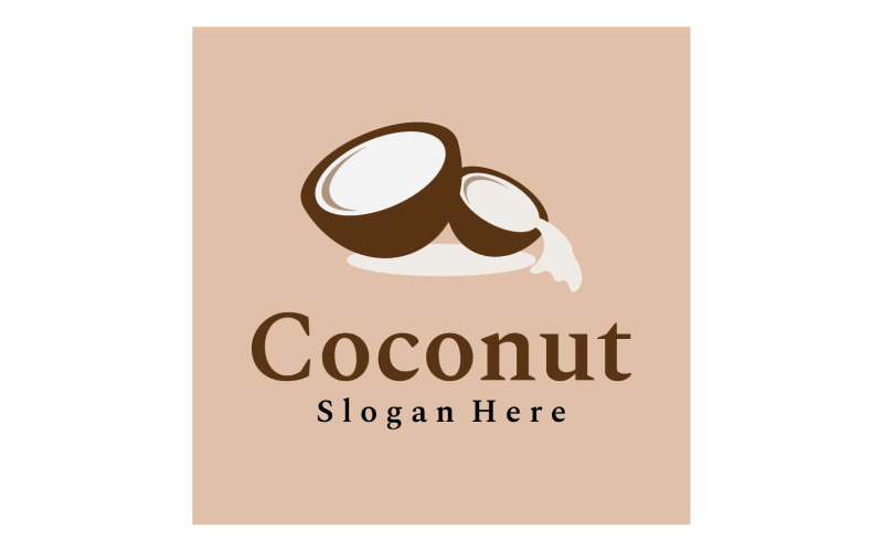Coconut fruits fresh drink logo 4 Logo Template