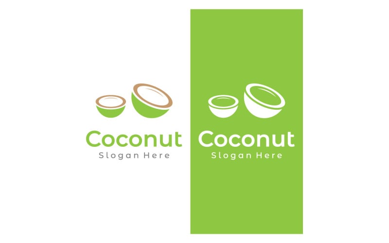 Coconut fruits fresh drink logo 9 Logo Template