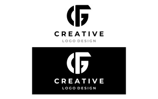 GF combination letter initial logo company 1