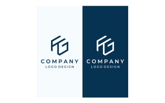 GF combination letter initial logo company 2