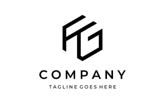 GF combination letter initial logo company 4