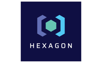 Hexagon box cube logo and vector 3
