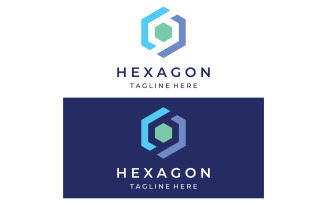Hexagon box cube logo and vector 7