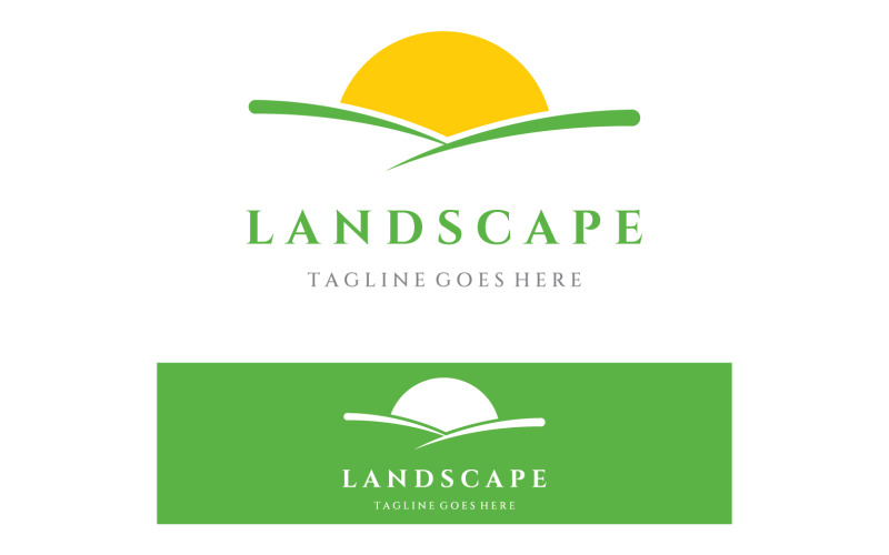 Landscape agriculture ocean sun logo 11 Logo Template