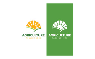 Landscape agriculture ocean sun logo 12