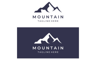 Logo Mountain vintage icon vector 7