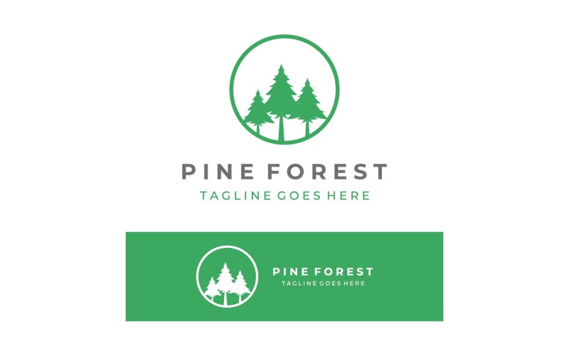 Pine forrest tree logo vector 18 Logo Template