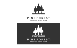 Pine forrest tree logo vector 24