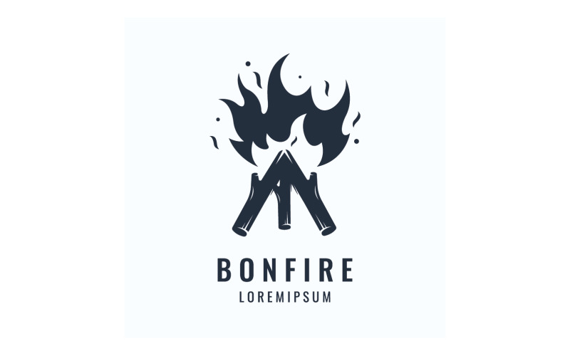 Campfire bonfire logo fire logo 2 Logo Template