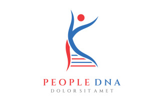 Dna medical health logo vector 16