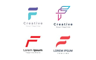 F letter initial company name business slogan 18