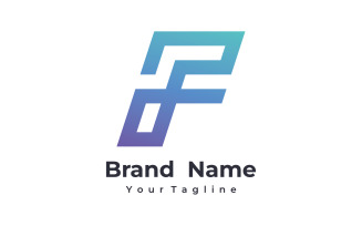 F letter initial company name business slogan 3