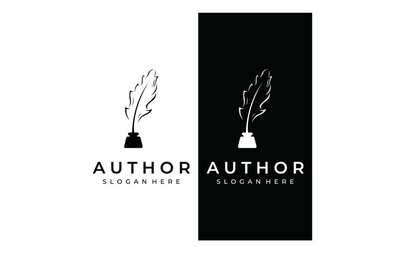 Feather pen signature lawyer logo 12 Logo Template