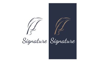 Feather pen signature lawyer logo 15
