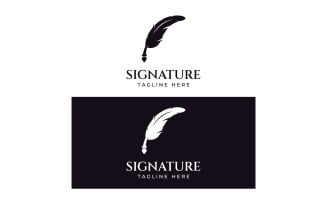 Feather pen signature lawyer logo 16