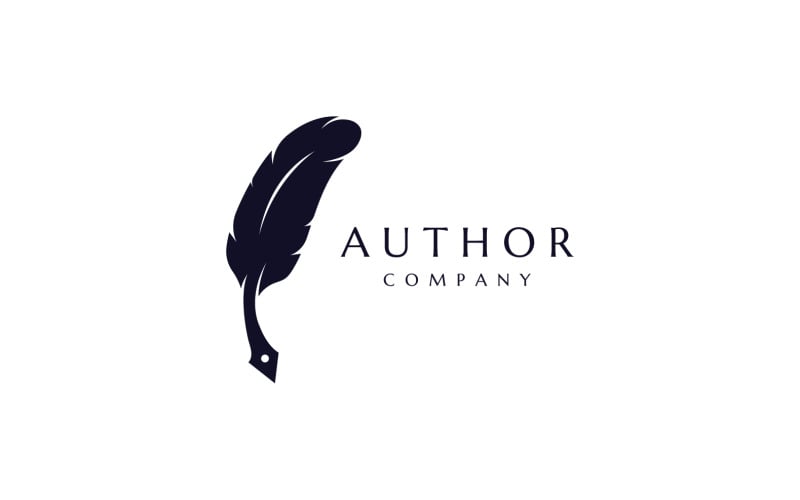 Feather pen signature lawyer logo 5 Logo Template