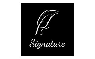 Feather pen signature lawyer logo 7