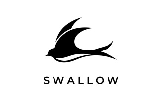 Swallow bird flying logo vector 1