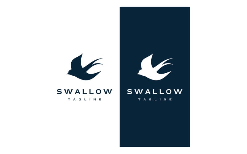 Swallow bird flying logo vector 8 Logo Template