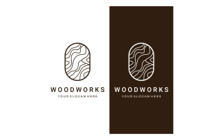 Wooden furniture work logo vector 13