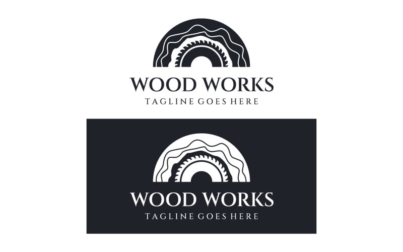 Wooden furniture work logo vector 14 Logo Template