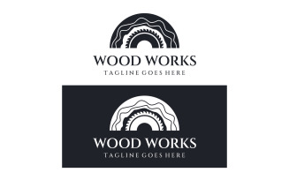 Wooden furniture work logo vector 14