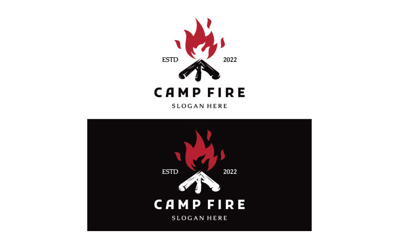 Campfire bonfire logo fire logo 11 Logo Template