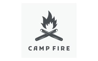 Campfire bonfire logo fire logo 4