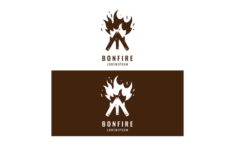 Campfire bonfire logo fire logo 8 Logo Template