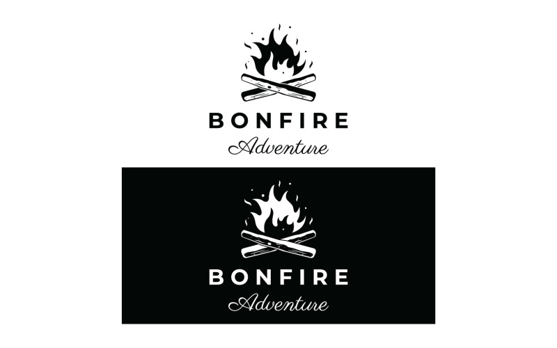 Campfire bonfire logo fire logo 9 Logo Template