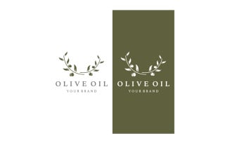 Olive oil tree logo vector 14