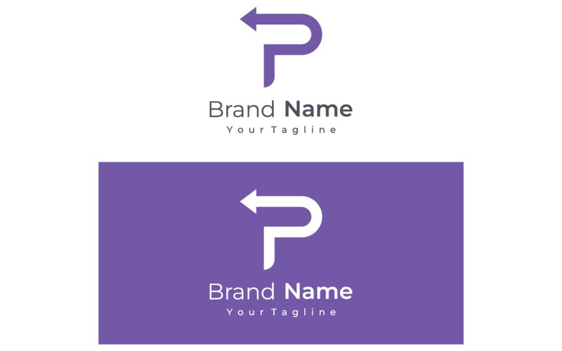 P initial letter logo and symbol vector 16 Logo Template