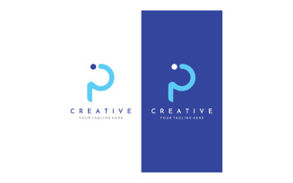 P initial letter logo and symbol vector 2