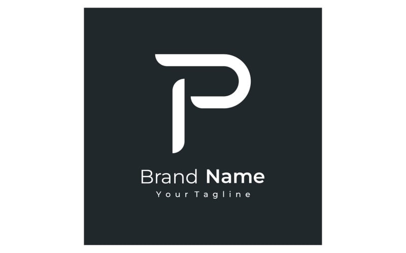 P initial letter logo and symbol vector 3 Logo Template